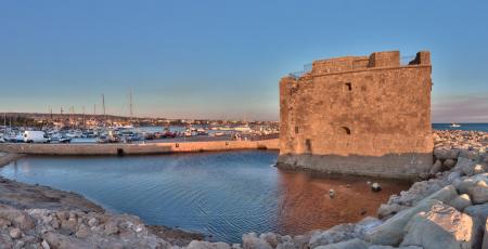 Paphos harbor and castle